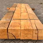 4x Eiken Balken Fijnbezaagd, 200x200mm, Lengte 270cm
